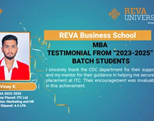 MBA student batch placement success testimonial metrics card